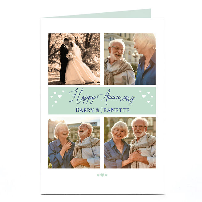 Printess Photo Anniversary Card - 4 Photos, 2 Names
