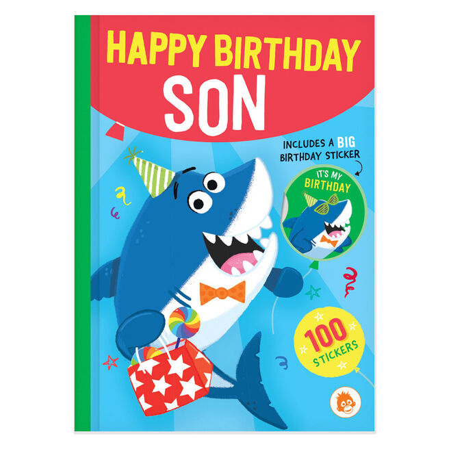 Happy Birthday Son Shark Activity Book & Stickers