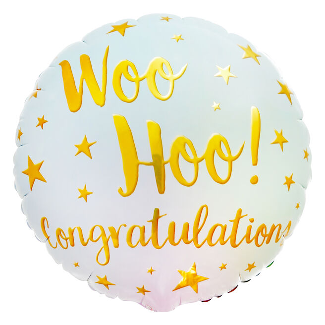 Woo Hoo! Congratulations 18-Inch Foil Helium Balloon