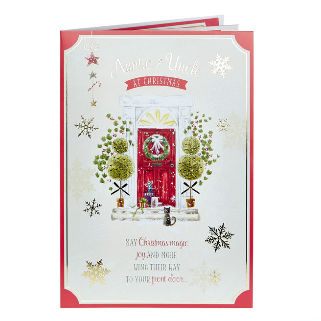 Christmas Card - Auntie & Uncle Red Door