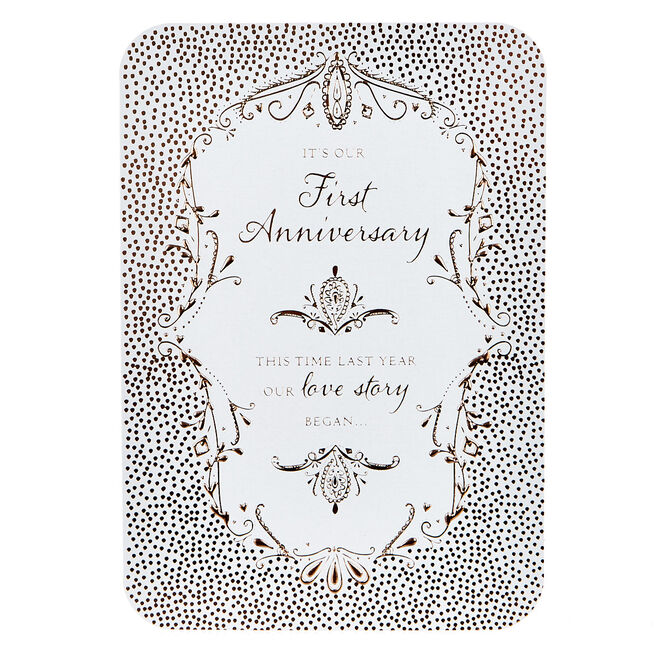 First Anniversary Card - Love Story