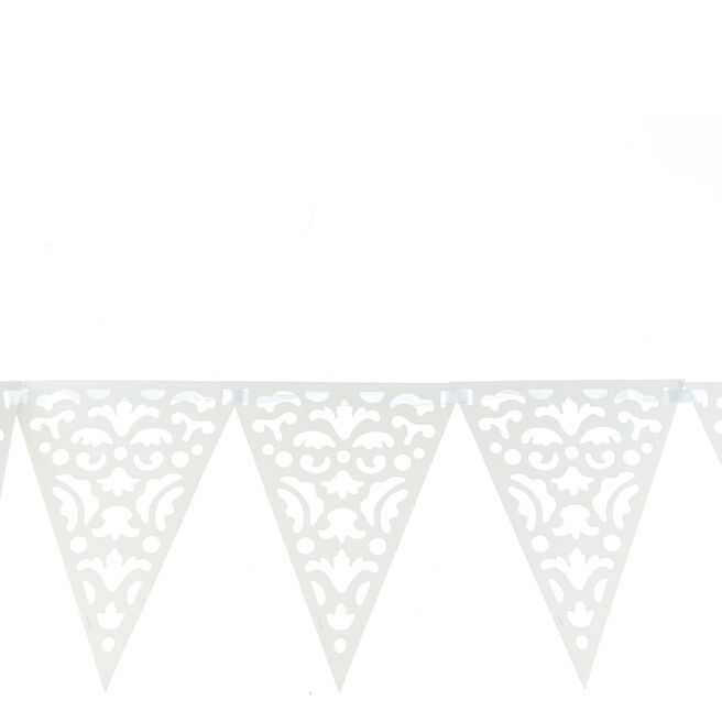 Die Cut Lace Paper Flag Banner