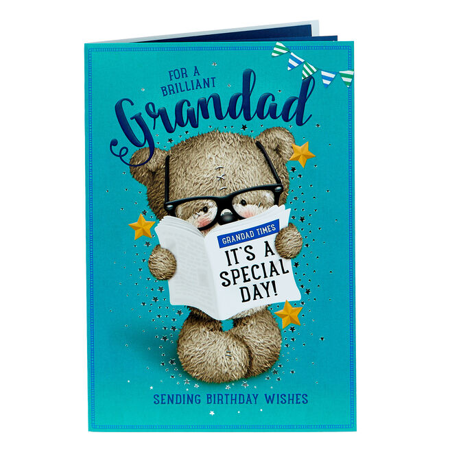 Hugs Bear Birthday Card - Brilliant Grandad