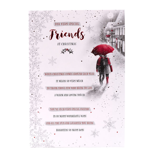 Christmas Card - Special Friends, Couple In The Snow