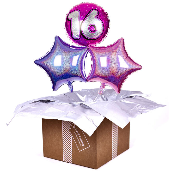 Pink 16 Balloon Bouquet - DELIVERED INFLATED!