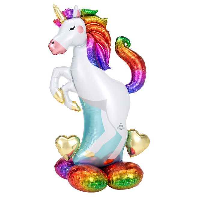 Large 55" Airloonz Rainbow Unicorn Balloon "