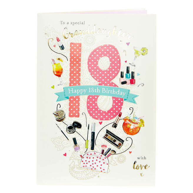 18th Birthday card - To A Special Granddaughter