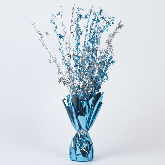 Blue Star Foil Balloon Weight Centrepiece