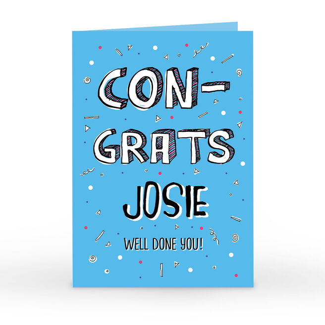 Personalised Congratulations Card - Well Done You!