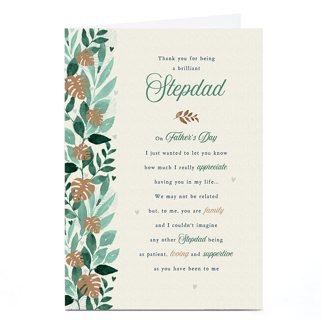 Personalised Father's Day Card - Brilliant Stepdad Thank You