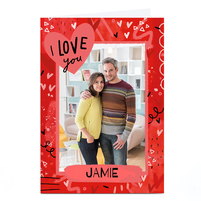 Printess Photo Little Mono Valentine's Day Card - I Love You