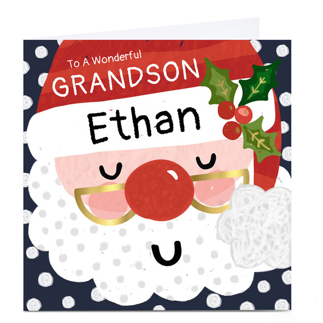 Personalised Kerry Spurling Christmas Card - Male Santa