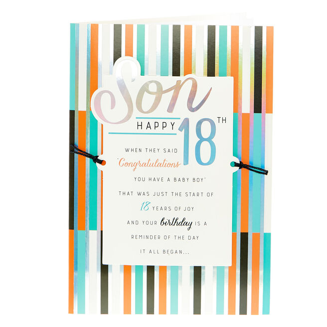18th Birthday Card - Son, When They Said...