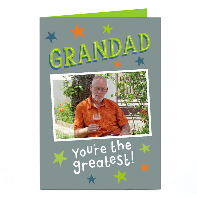 Personalised Studio Fathers Day Card - You're the greatest 1 Photo upload