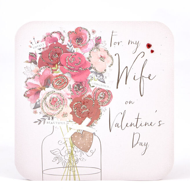 Valentine's Day Card - Exquisite Collection Wife Roses