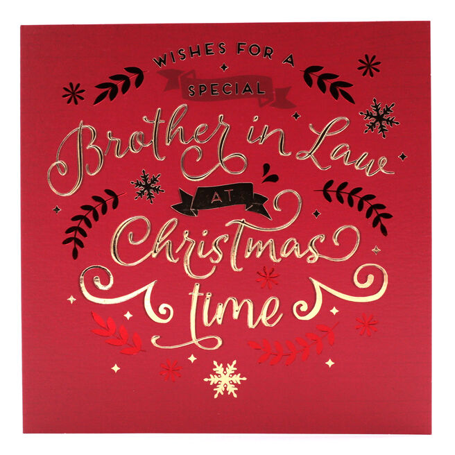 Platinum Collection Christmas Card - Brother In Law