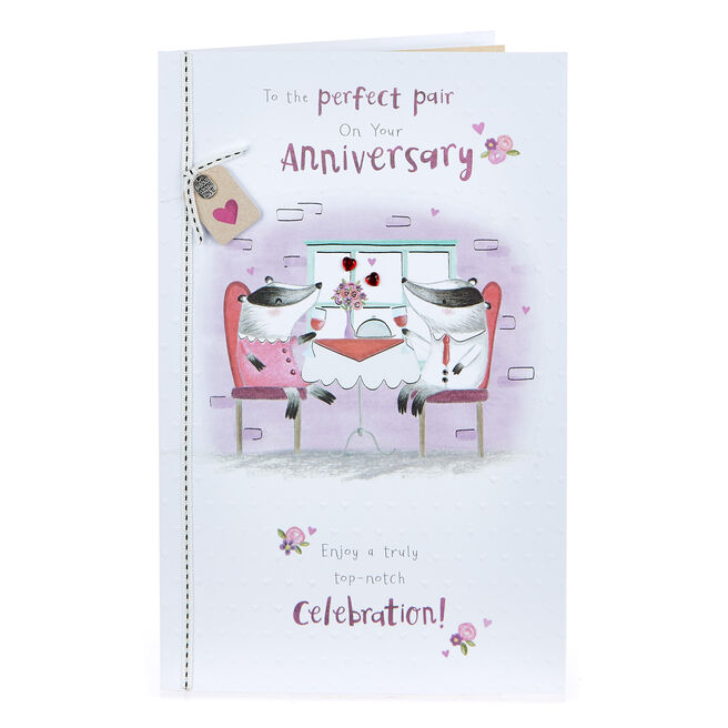 Anniversary Card - Perfect Badger Pair
