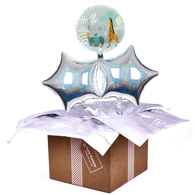 Hello Baby Balloon Bouquet - DELIVERED INFLATED!