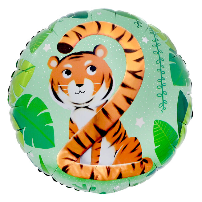 Tiger Tail 2nd Birthday 18-Inch Foil Helium Balloon 
