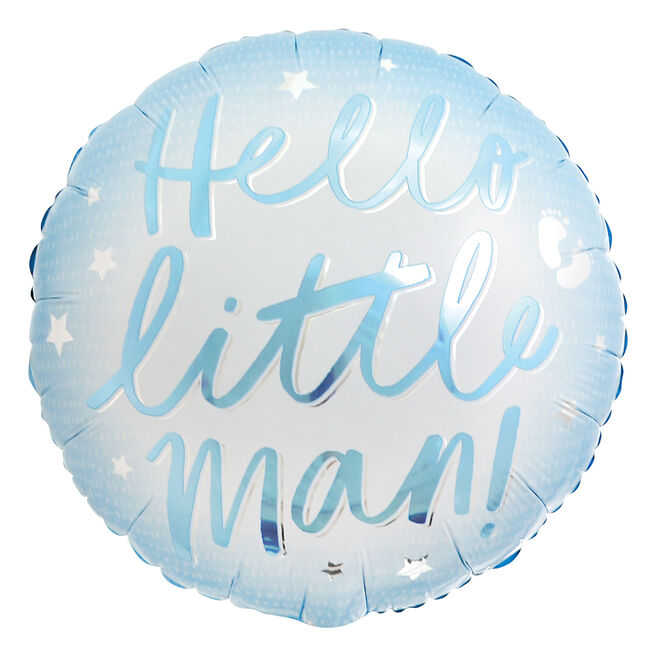 Hello Little Man 18-Inch Foil Helium Balloon