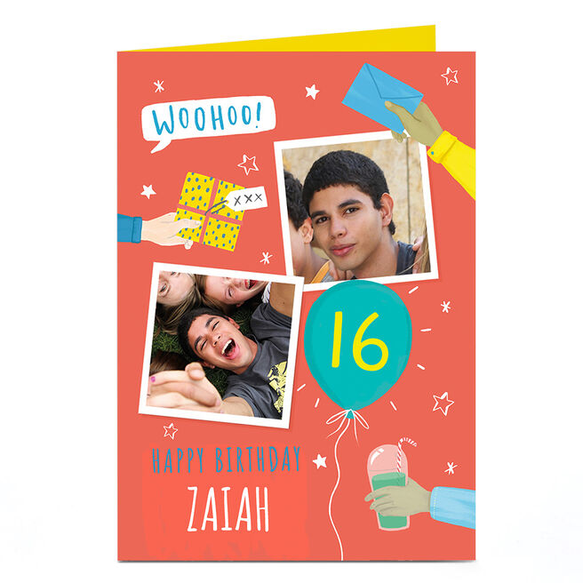 Photo Birthday Card  - Woohoo Editable Age