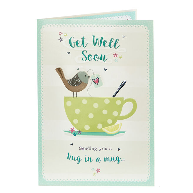Get Well Soon Card - Hug In A Mug