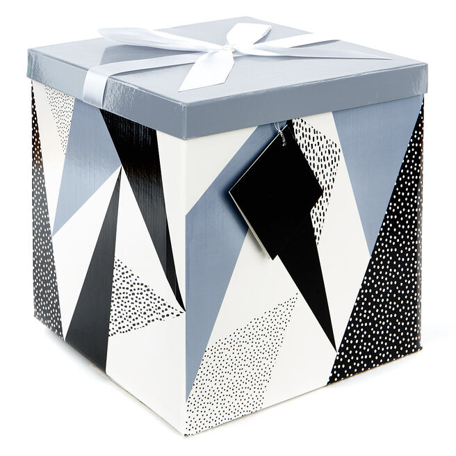Extra-Large Flat-Pack Gift Box - Geometric