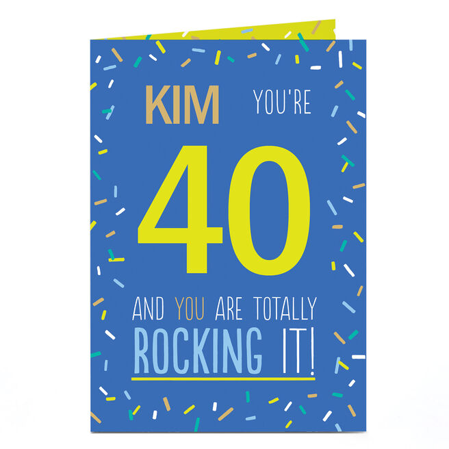 Personalised Editable Age Birthday Card - Totally Rocking It