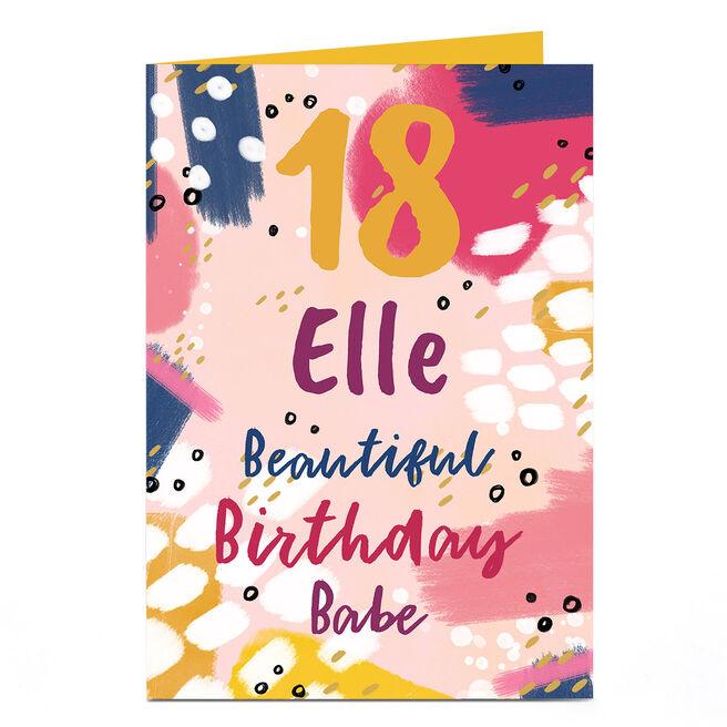 Personalised 18th Birthday Card - Beautiful Birthday Babe