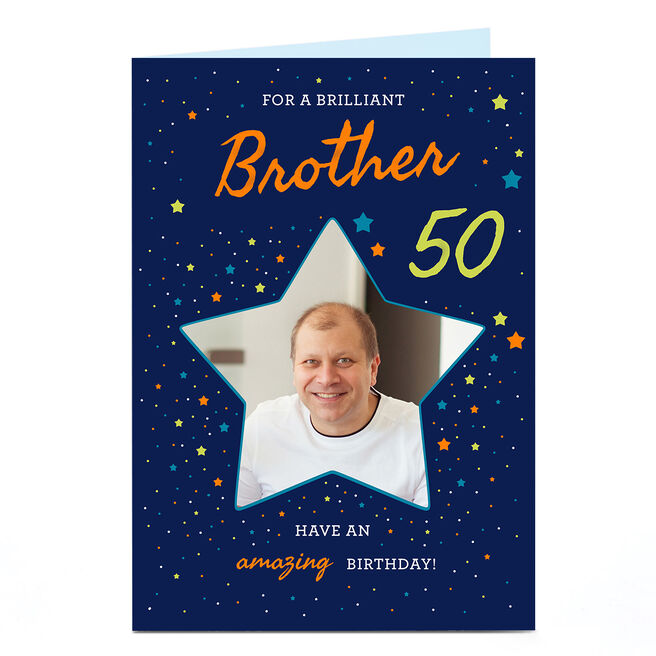 Photo Birthday Card - Star Frame