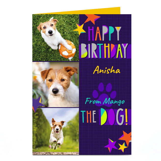 Personalised Studio Pet Day Photo Card - The Dog!