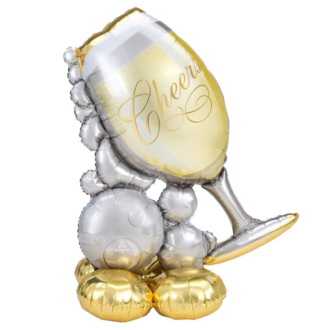 Large 51" Airloonz Bubbly Wine Glass Balloon "