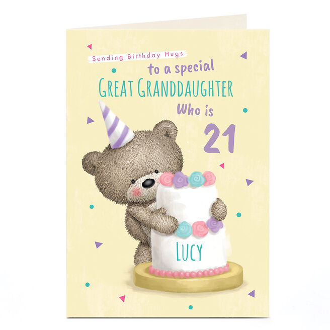 Hugs Bear Personalised Birthday Card - Sending Birthday Hugs