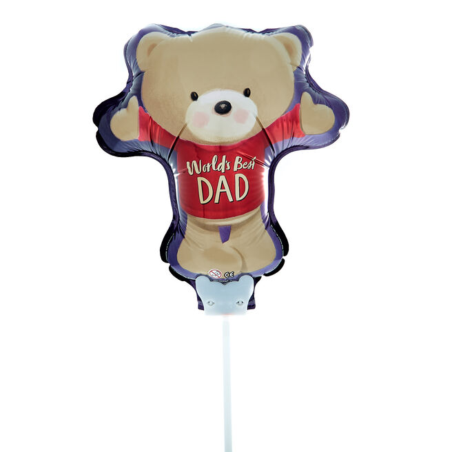 Hugs World's Best Dad Air-Filled Balloon on a Stick 