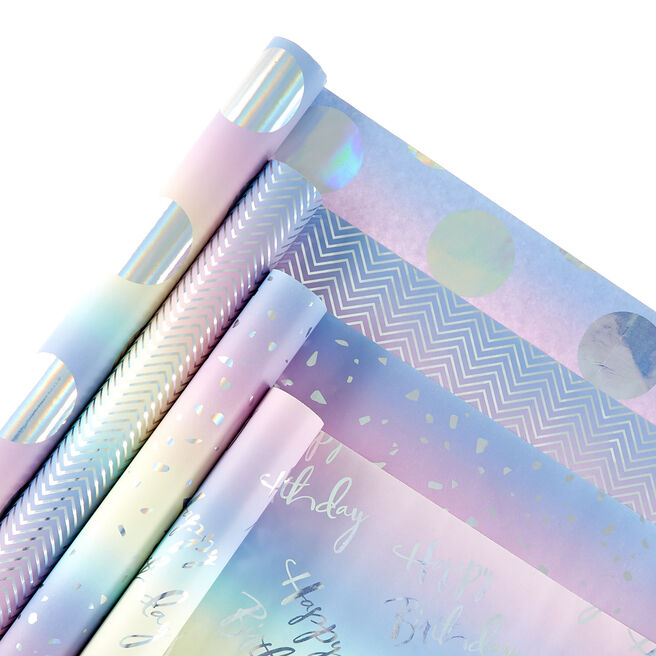 Assorted Ombre Wrapping Paper - 4 Rolls