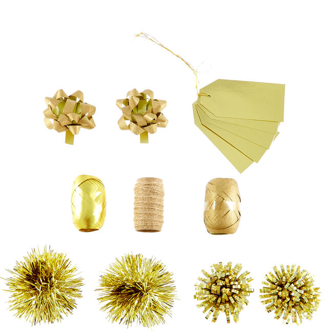 Christmas Wrap Accessory Pack - Gold