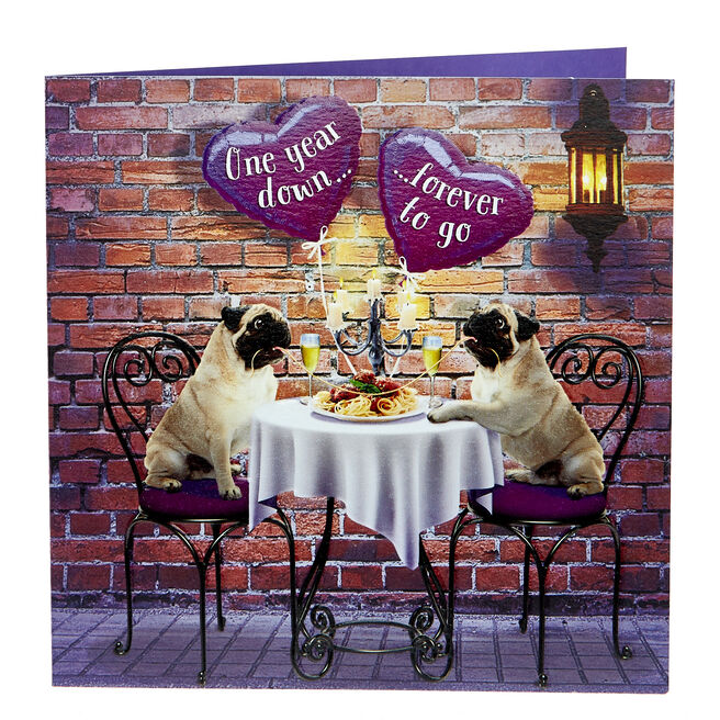 1st Anniversay Card - One Year Down