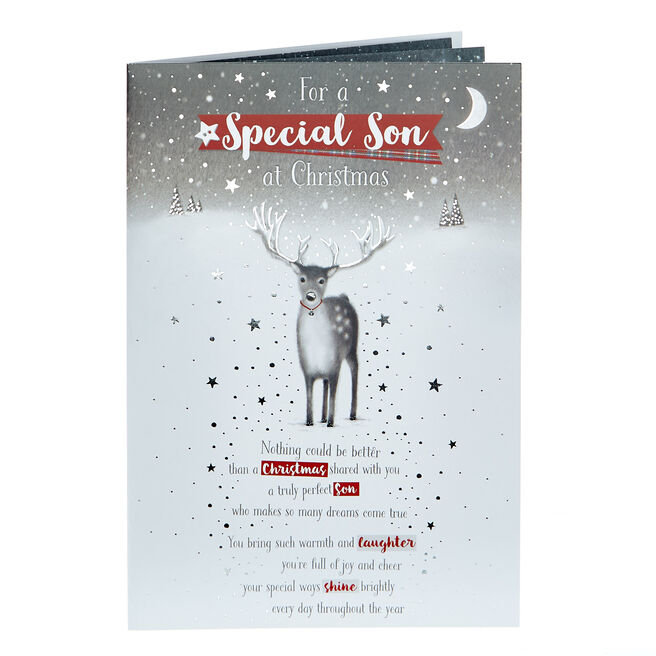 Christmas Card - Special Son Reindeer 