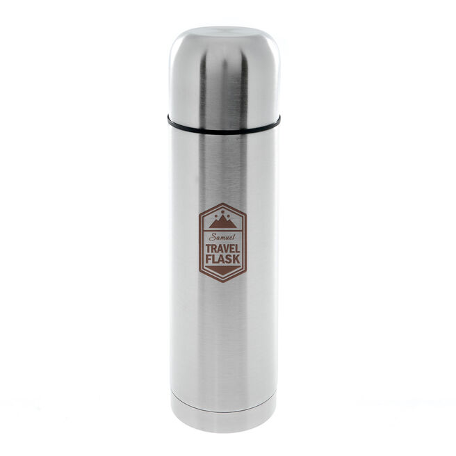 Personalised Engraved Stainless Steel Vacuum Flask - Travel Flask