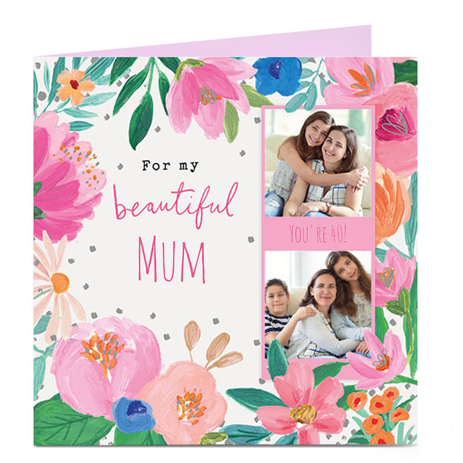 Personalised Studio Milestone Birthday Photo Card - For my Beautiful