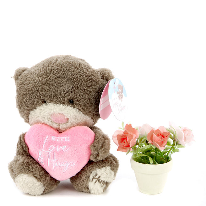 Hugs Bear & Flowers Mother's Day Gift Set With Stickers