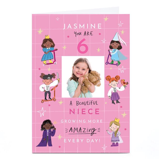 Personalised Birthday Card - Growing More Amazing Every Day, Niece