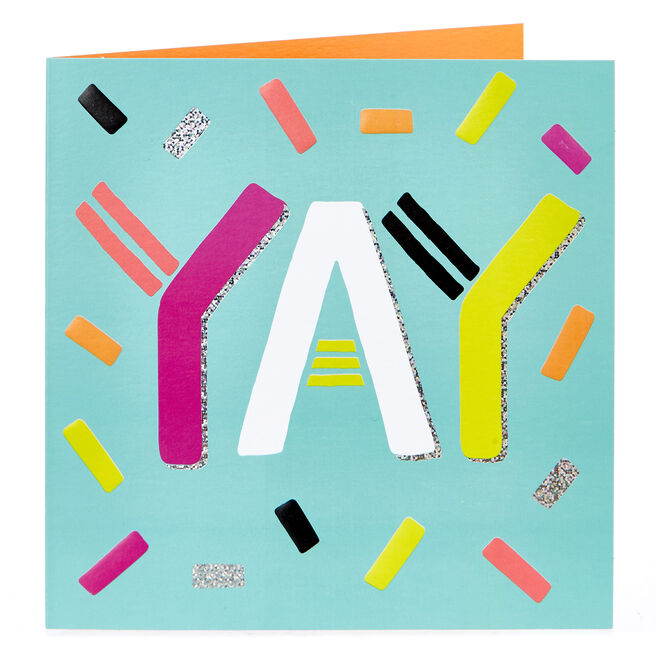 Blank Card - Yay, Confetti 