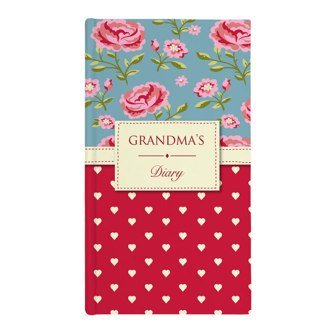 Personalised Slim Diary - Roses & Hearts test