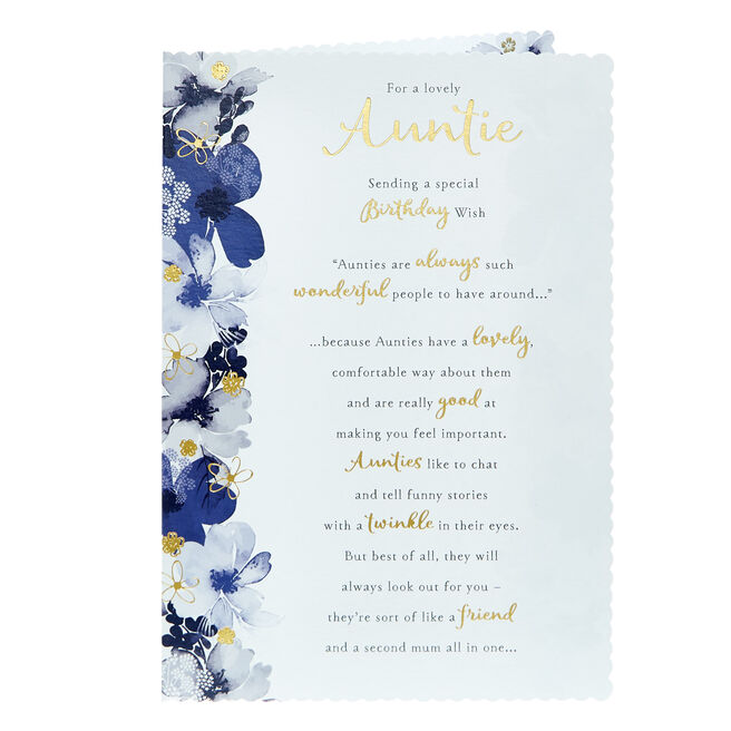 Birthday Card - For A Lovely Auntie