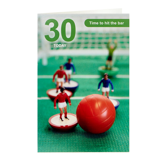 Subbuteo 30th Birthday Card