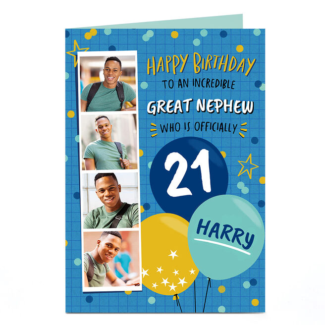 Photo Birthday Card - Who Is Officially... Editable Age