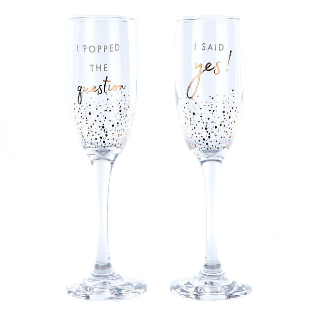 Perfect Together Engagement Champagne Flute Gift Set