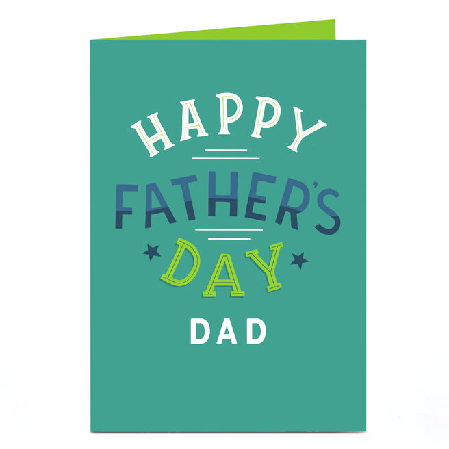 Personalised Studio Fathers Day Card -  Happy Father's Day