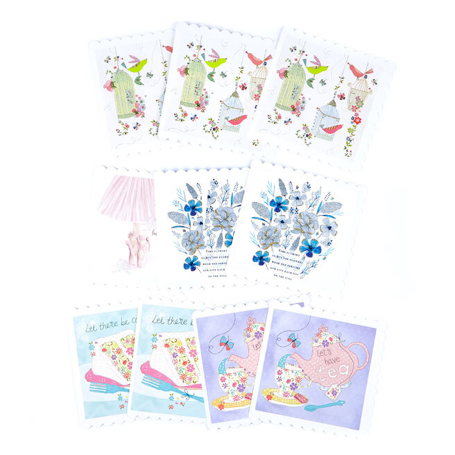 Scalloped Female Cards For All Occasions - Pack Of 10